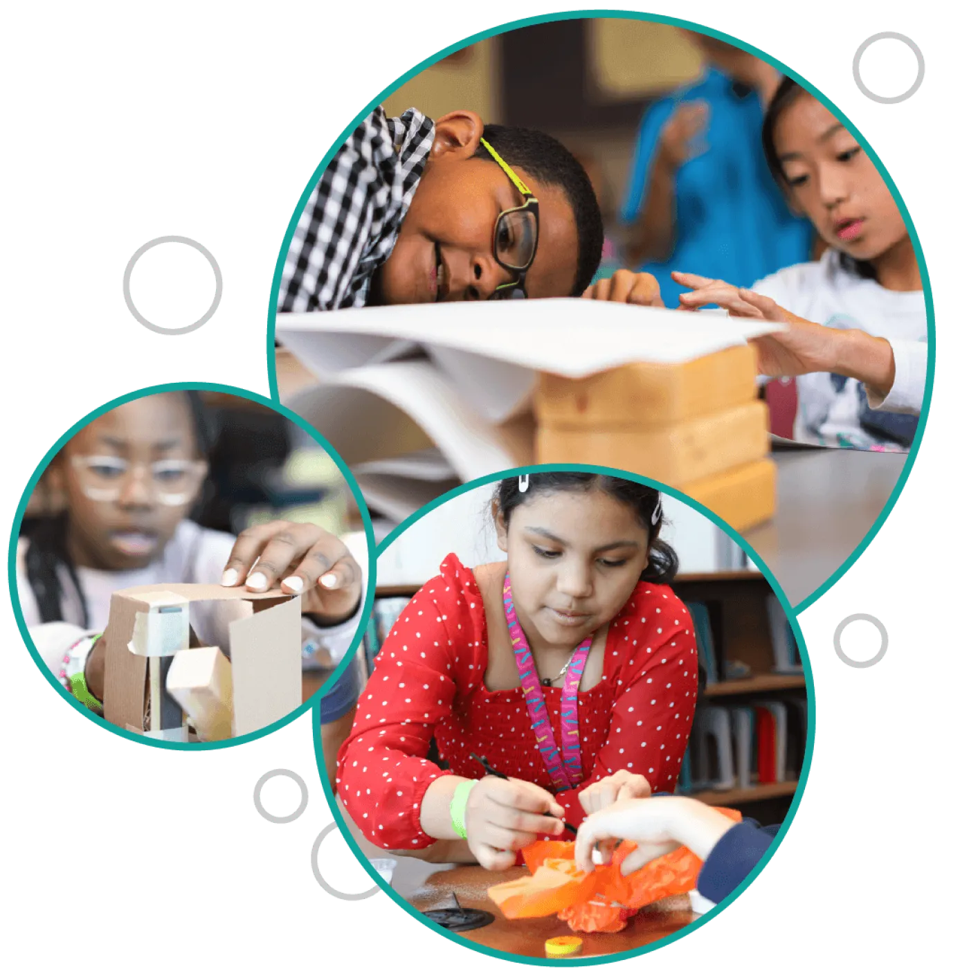 A collage of images showcasing youth participating in YES activities.